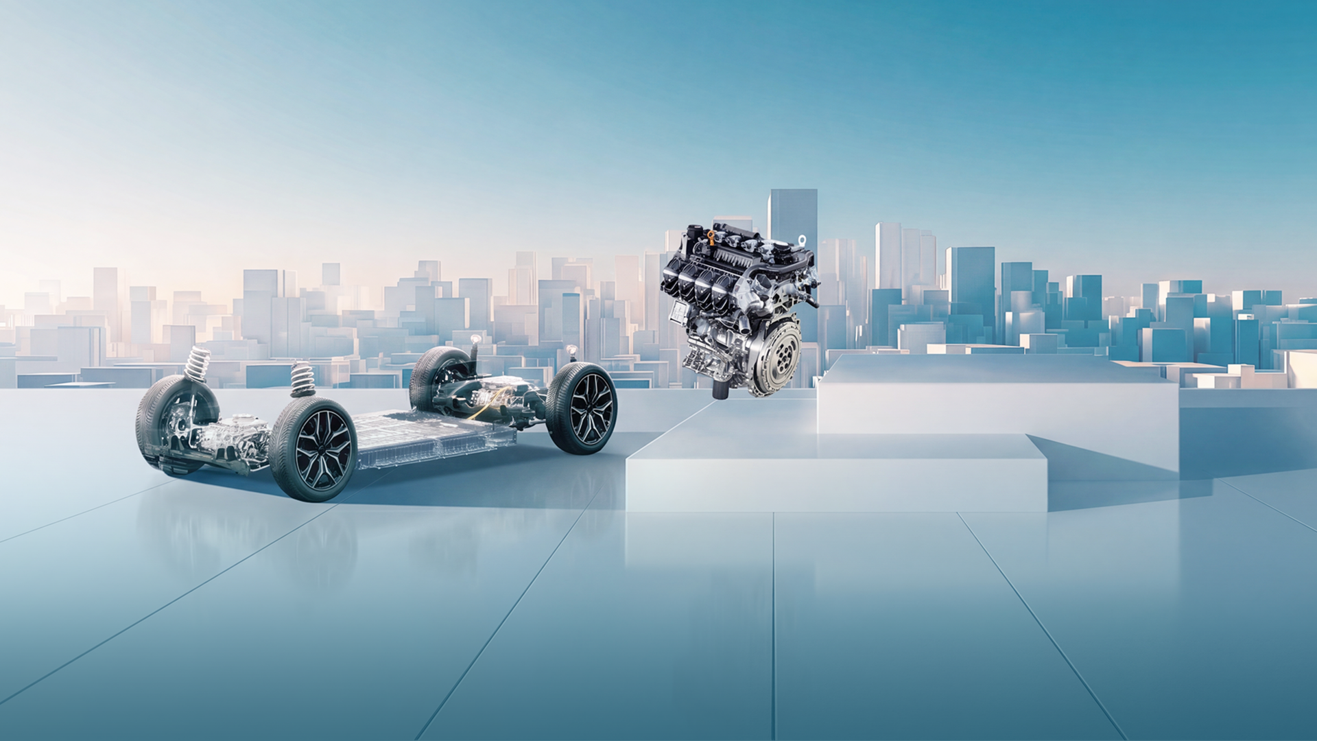 Dongfeng technology and innovation platform with chassis and powertrain